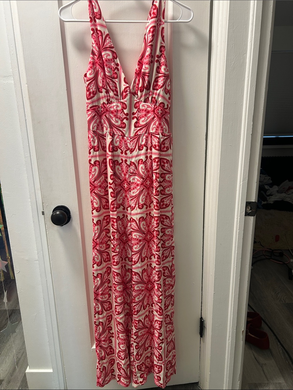 Pink & White Wide Leg Romper
